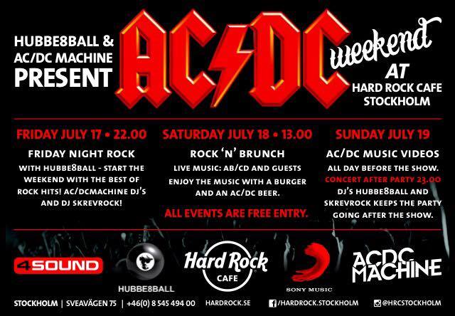 AC/DC Weekend på Hardrock Café